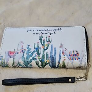 EUC Colorful Cactus and Llama Women's Wallet